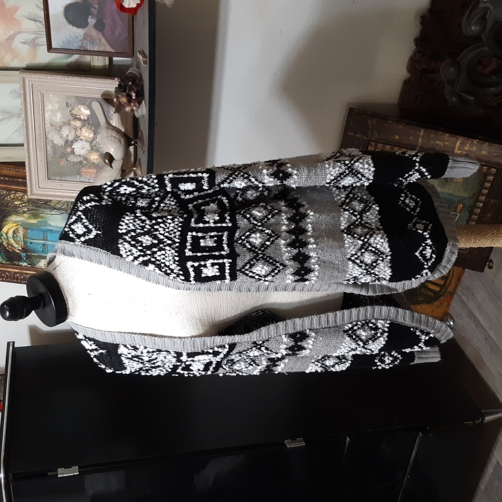 Womens knit open front Cardigan Sweater Jacket XL FADED GLORY long sleeve b38